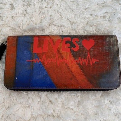 Vivienne Westwood Union Jack Long Wallet TREES SAVE LIVES Round