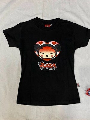 PUCCA FUNNY LOVE LADIES TOP BLACK  RARE JAPANESE
