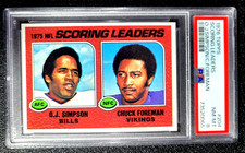 1976 PSA 8 NM/MT OJ SIMPSON CHUCK FOREMAN SCORING LEADERS G6941