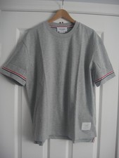 THOM BROWNE Men's Classic T-Shirt Gray Color Size 3 Medium, NWOT