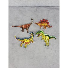 Lot Dinosaur Iron On Patches Set T Rex Stegosaurus Brontosaurus Velociraptor