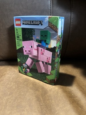  UNOPENED LEGO Minecraft BigFig Pig with Baby Zombie Set 21157, 159 Pieces,
