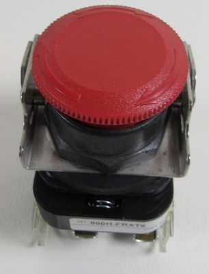 ALLEN BRADLEY 800H-FRXT6 F + 800T-XD1 Red Twist Release Emerg. Stop Push Button