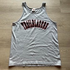 VTG Logo 7 Trailblazers Gray Single Stitch Tank Top - Made in USA