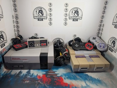 SNES & NES Systems + 11 NES, 9 SNES, 36 DVD All Tested And working! Huge Lot!!