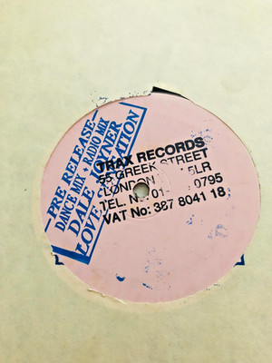 Dale Joyner - Love Sensation 12'' VINYL Promo Pink Label Trax Records Soho London