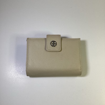 Gianni Bernini Wallet Off White Soft Core Framed Organizer Leather
