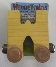 Maple Landmark Inc. 100238 NameTrains "W" Yellow Wooden Letter Car