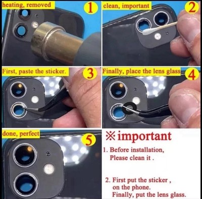 1 SetRear Back Camera Lens replacement  For  iPhone 12Mini
