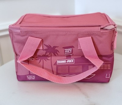   Trader Joe's Pink Mini Insulated Lunch Tote Bag Cooler NWT  - Fast Ship