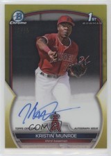 2023 Bowman Chrome Prospect Yellow Refractor /75 Kristin Munroe Auto 8az