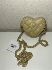 Kurt Geiger London Micro Heart Leather Crossbody Bag Yellow