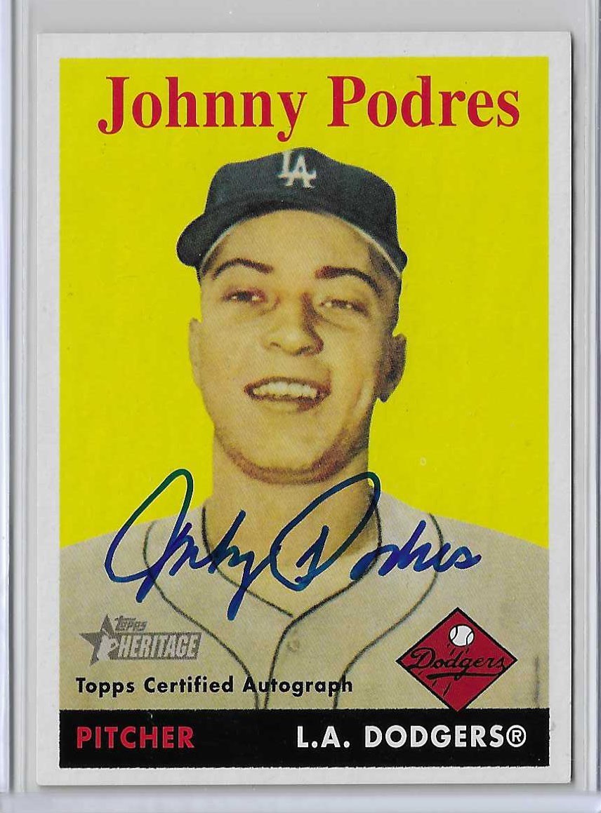 2007 Topps Heritage Johnny Podres Real One Auto Autograph ROA-JP