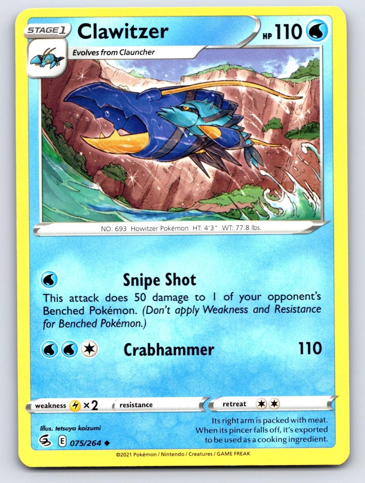 Clawitzer 075/264 Fusion Strike Pokemon Lightly Played