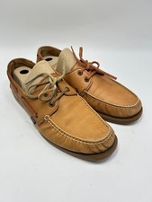 Vintage Levis Shoes Boots Tan Leather Deck Boat Docksiders shoes Size Mens 10M