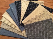 Moda Kansas Troubles Bluebird's Nest Cotton Quilt Fabric 12 Fat Quarters NEW