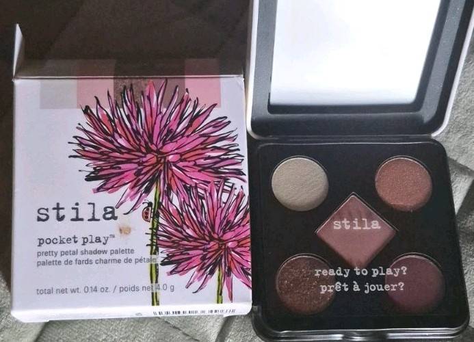 Stila Pocket Play Pretty Petal Shadow Palette 0.14 oz Floaty Lotus Lily Lush