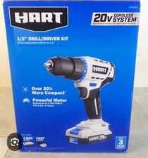 HART 1/2" Cordless Drill Driver Kit 20v Model HPDD02B FACTORY SEALED 