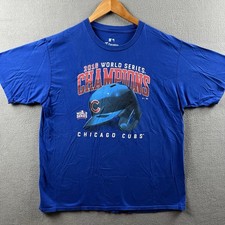 Chicago Cubs Shirt Mens XL Blue 2016 World Series Champions Fanatics MLB Tee