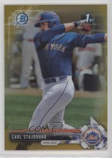 2017 Bowman Draft Chrome Gold Refractor 12/50 Carl Stajduhar #BDC-179 fm0