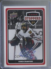 2025 Upper Deck Chicago Blackhawks Centennial Stoppers Corey Crawford Auto l5j