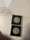 half dollar walking liberty silver / 1945 / 1942