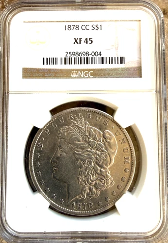 1878-CC XF45 Morgan Silver Dollar Carson City  Key Date Coin!