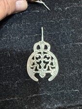 Ancien Pendentif Salhat Berbère Argent Ajouré Libye Tunisie Talisman Fertilité