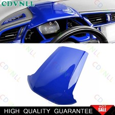 Cubierta del panel del tablero de instrumentos de consola central azul brillante 10th para Honda Civic 16-2021