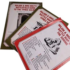 3x Major & Mrs Holts Battle Vintage Map & Guide Lot Ypres Somme