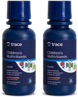 Trace Minerals Kids Multi Liquid Multivitamin Citrus Punch 8oz 2 Pack Supplement