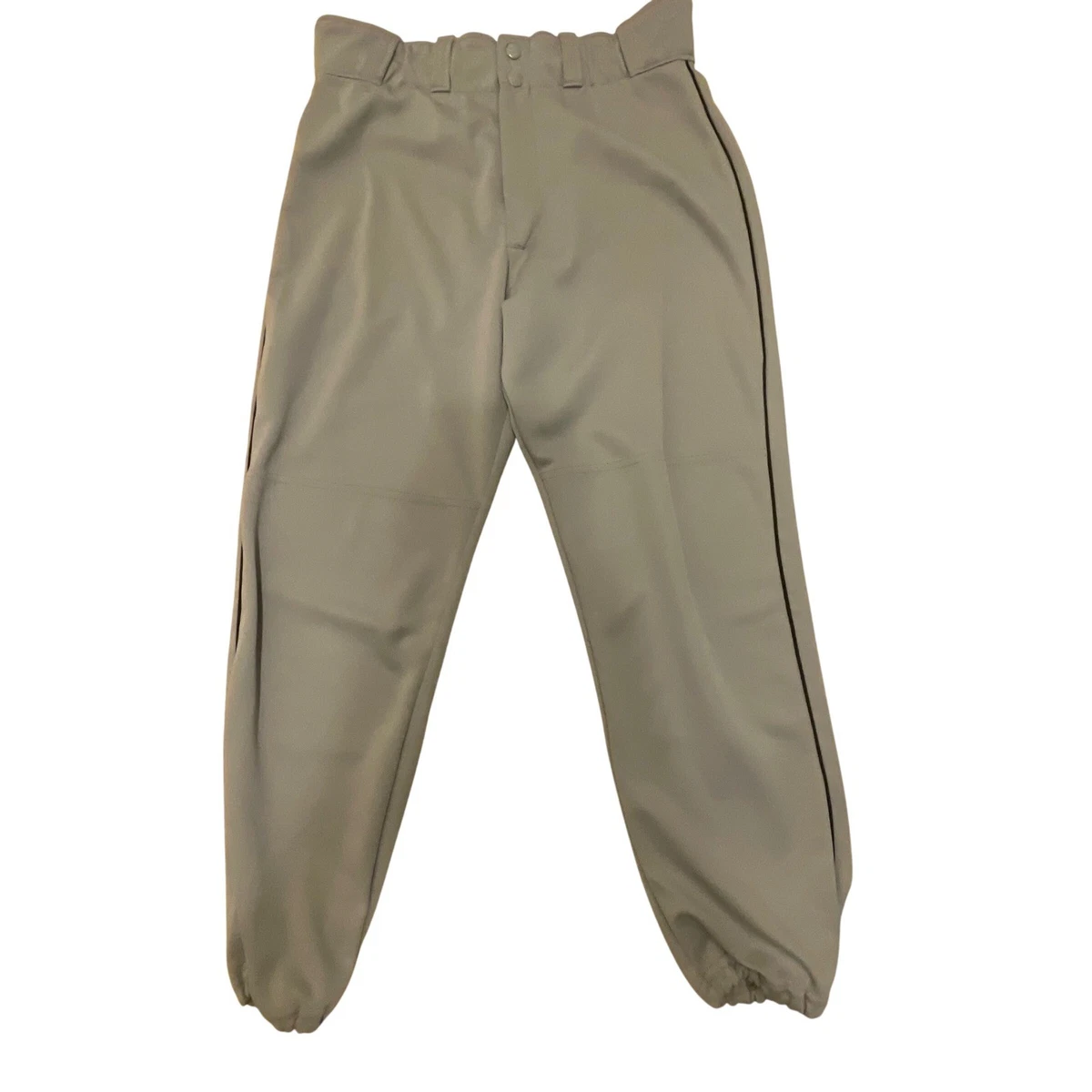 Pantalon Baseball Majestic Homme – Gris Moyen, Taille M, Coupe Détendue, Tuyau Bleu Royal