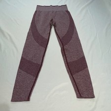 Victoria's Secret PINK Seamless Leggings Maroon Burgundy Contour Small