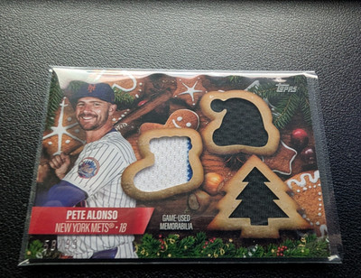 Topps 2025 Holiday Mega Pete Alonso HSR-PA Shaped Relic /99 Mets