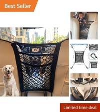 Effortless Installation Car Mesh Organizer: 16'' Stretch  Durable Hooks