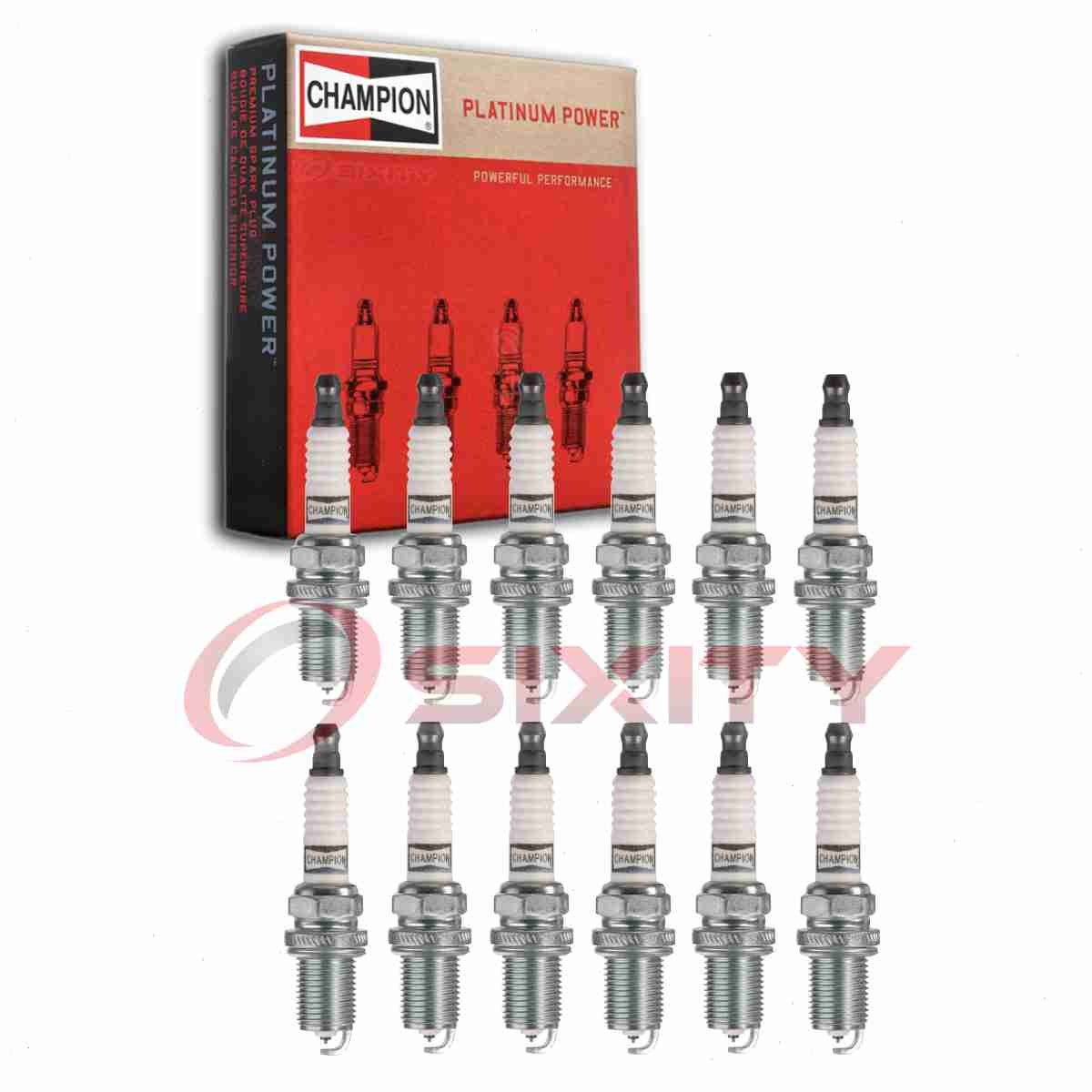 12 pc Champion Platinum Spark Plugs for 2002-2004 Mercedes-Benz SLK32 AMG kn