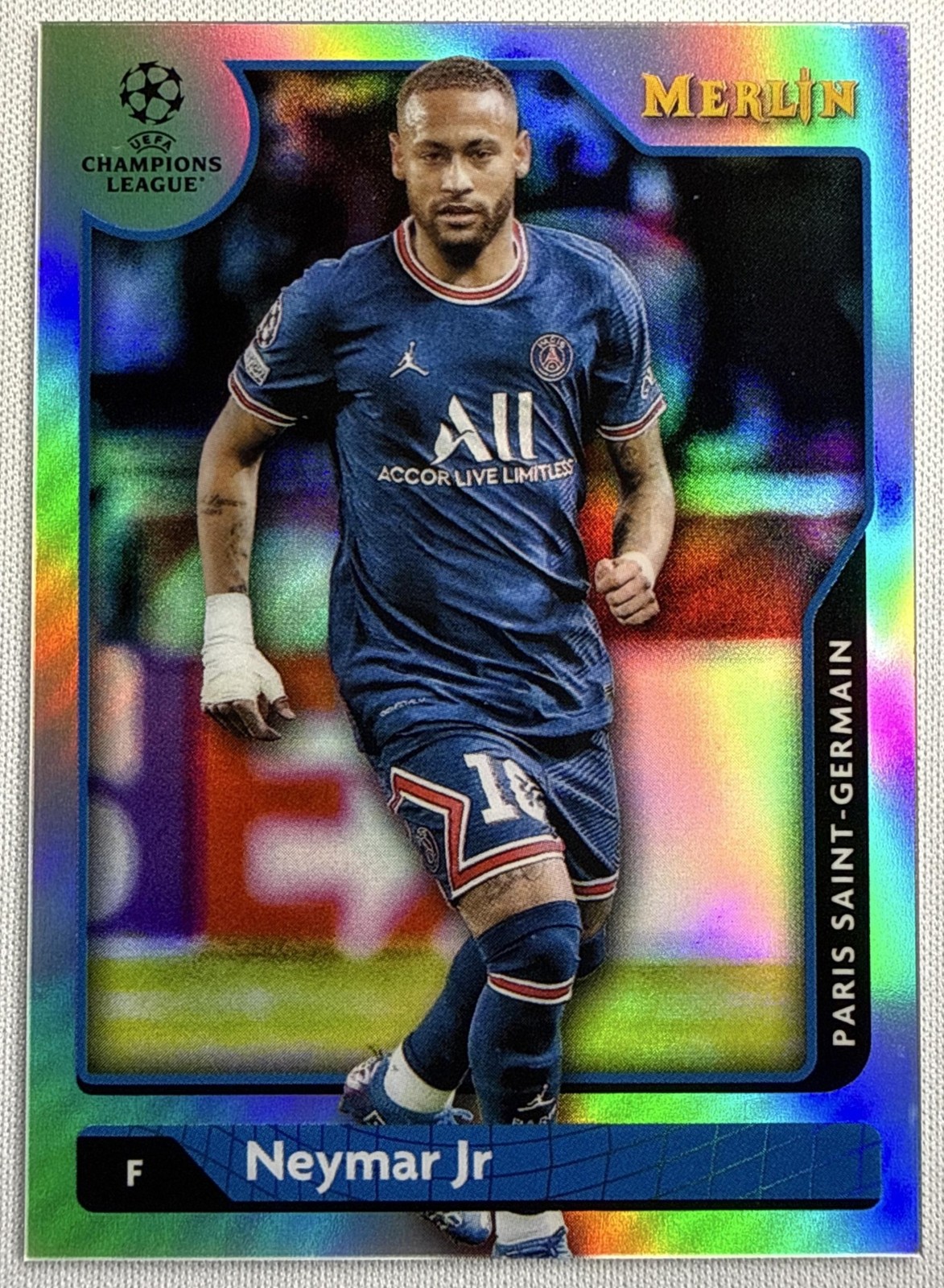 2021 Topps Merlin Chrome UEFA Champions League Neymar Jr Refractor #10 PSG