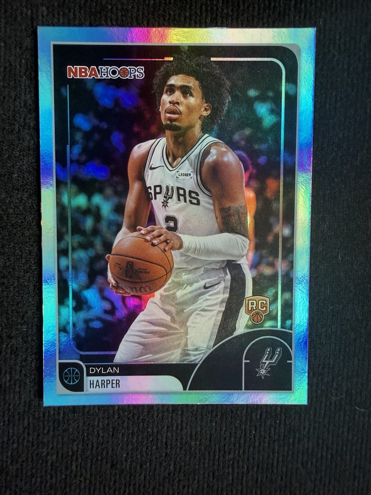 Dylan Harper 2025-26 Topps NBA Hoops Rainbow Foil RC #7 San Antonio Spurs