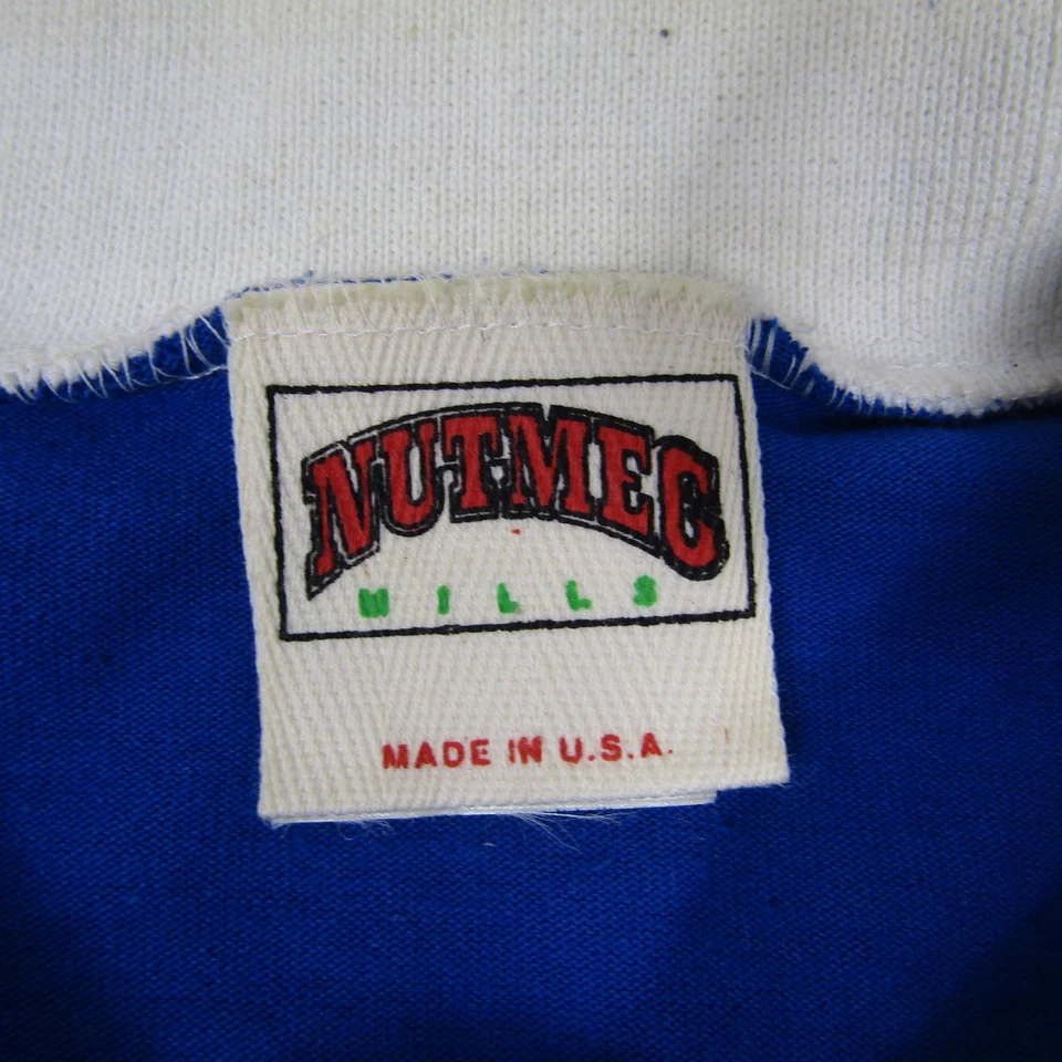 Vintage Nutmeg Mills France Rugby Shirt Mens Large Ellis Island New York 90s - Image 2 of 4