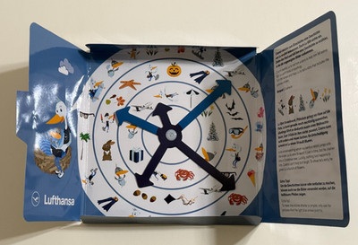 Lufthansa Airline Kids Lu The Crane Tell a Story Complimentary Story Card Dial