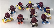Lot of 10 Vintage California Raisins Figures Figurines Toys PVC 1987-1988