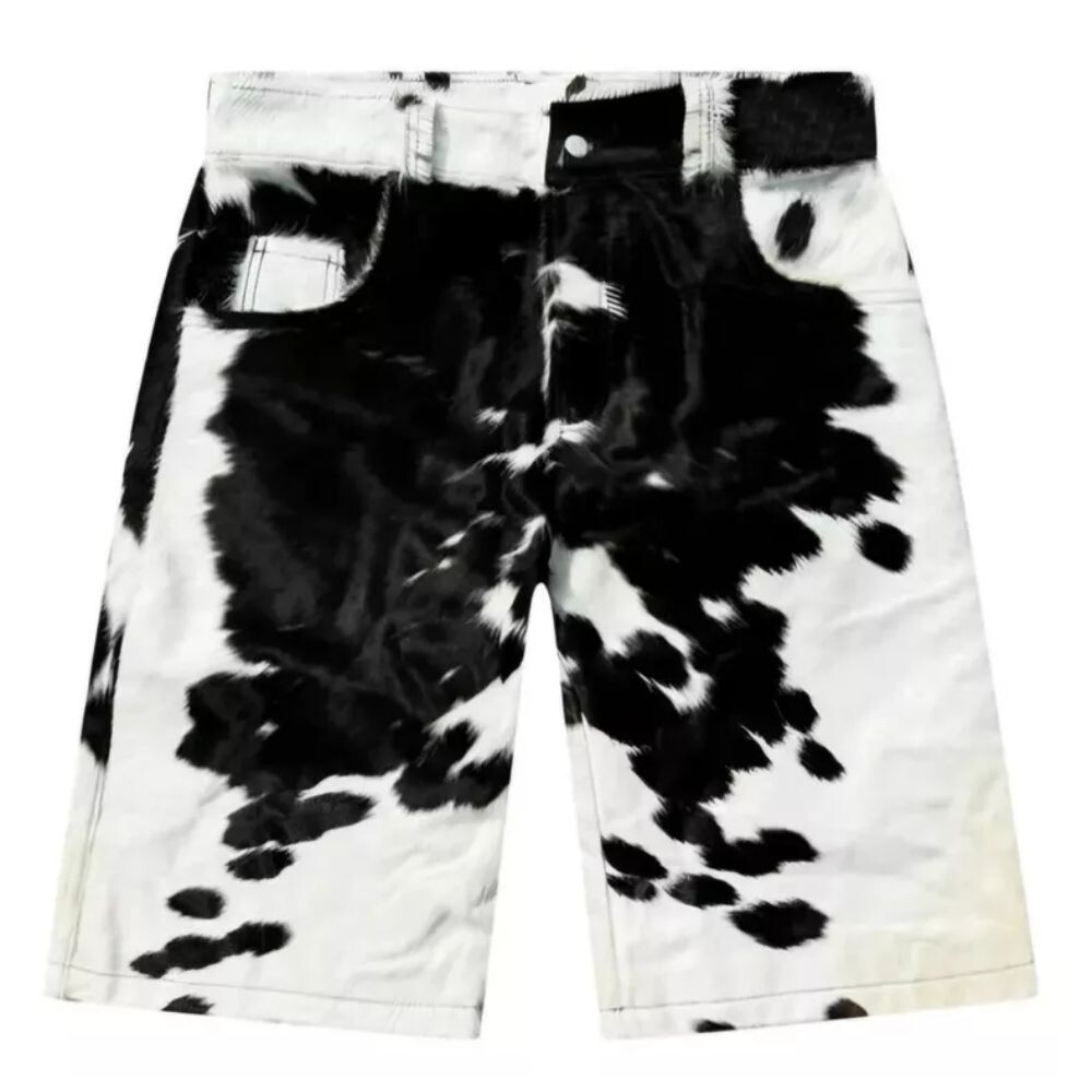 Men' Cowhide Hair On Shorts Handcrafted Western Wear All