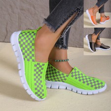 Women's Slip on Braid Loafers Casual Flat Shoes Athletic Running Sneaker Walking