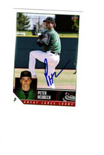 Peter Heubeck 2024 Great Lakes Loons signed autograph baseball card Baltimore b