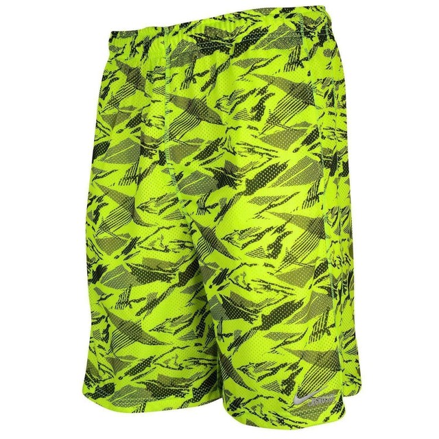 Nike DriFit Men's Mesh Printed Lacrosse Shorts Small Volt 651614 702