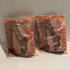 2X Vintage NEW OLD STOCK 2003 SILKIES Knee Hi  s 2 Pms QUEEN Misty Grey 001410