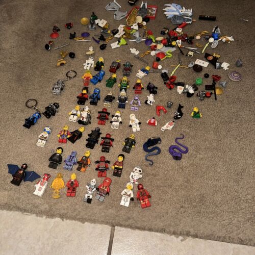 lego ninjago minifigures lot And Other Comes As Is Read Over 35 Figures Weapons - Picture 1 of 11