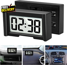 Small Digital Clock Mini Car Dashboard Clock Battery Operated Car Truck Dash....