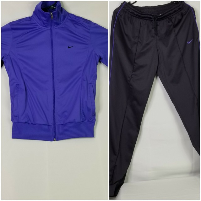 Nike The Athletic Dept Purple and Black Track Suit Women's Size Medium