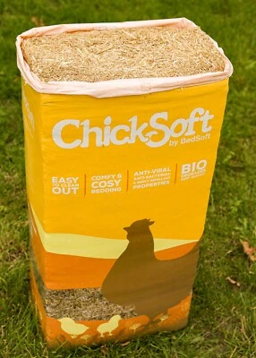 EAF Chicksoft Chicken Bedding 16KG Low Dust Wheat Straw Poultry Coop Brooder Hens